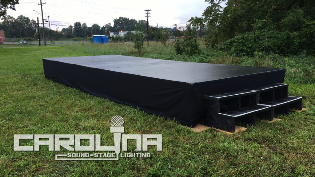 20x8 stage rental charlotte carolina sound stage and lighting indoor outdoor sc nc production1