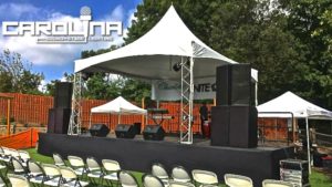 festival covered stage rental Carolina Sound stage lighting Charlotte nc sc concert community show event production
