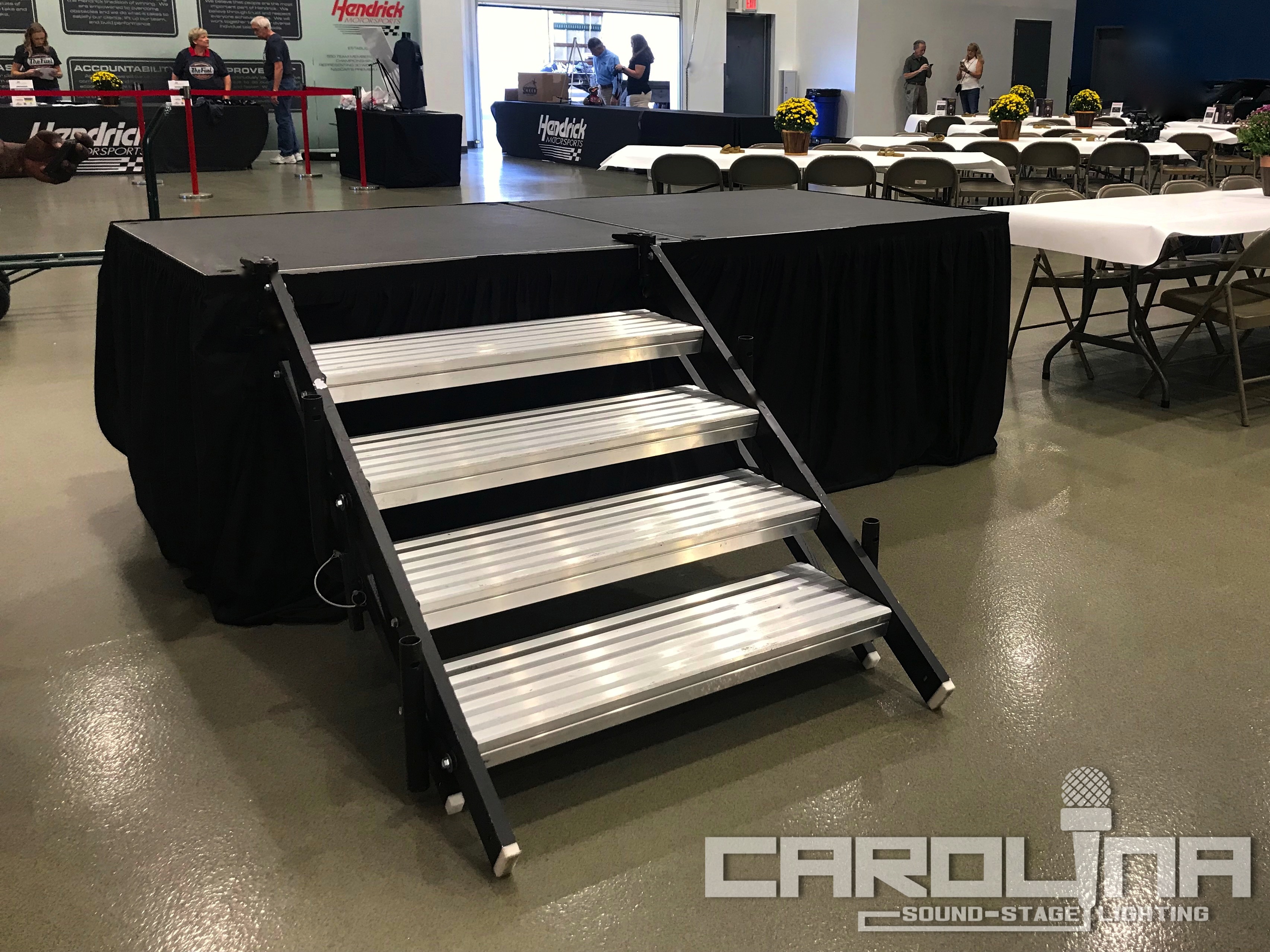 camera platform stage riser rental Carolina Sound Lighting event production