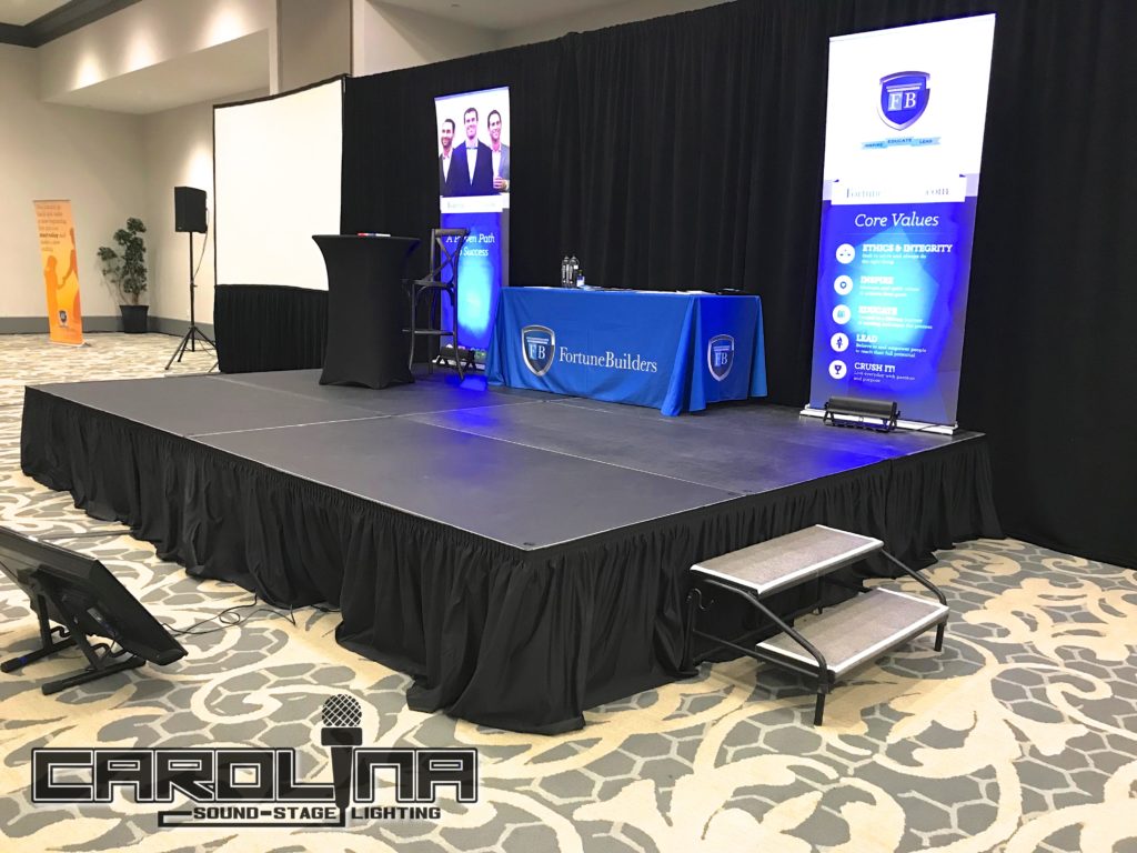 stage pipe and drape video projection screen charlotte carolina sound